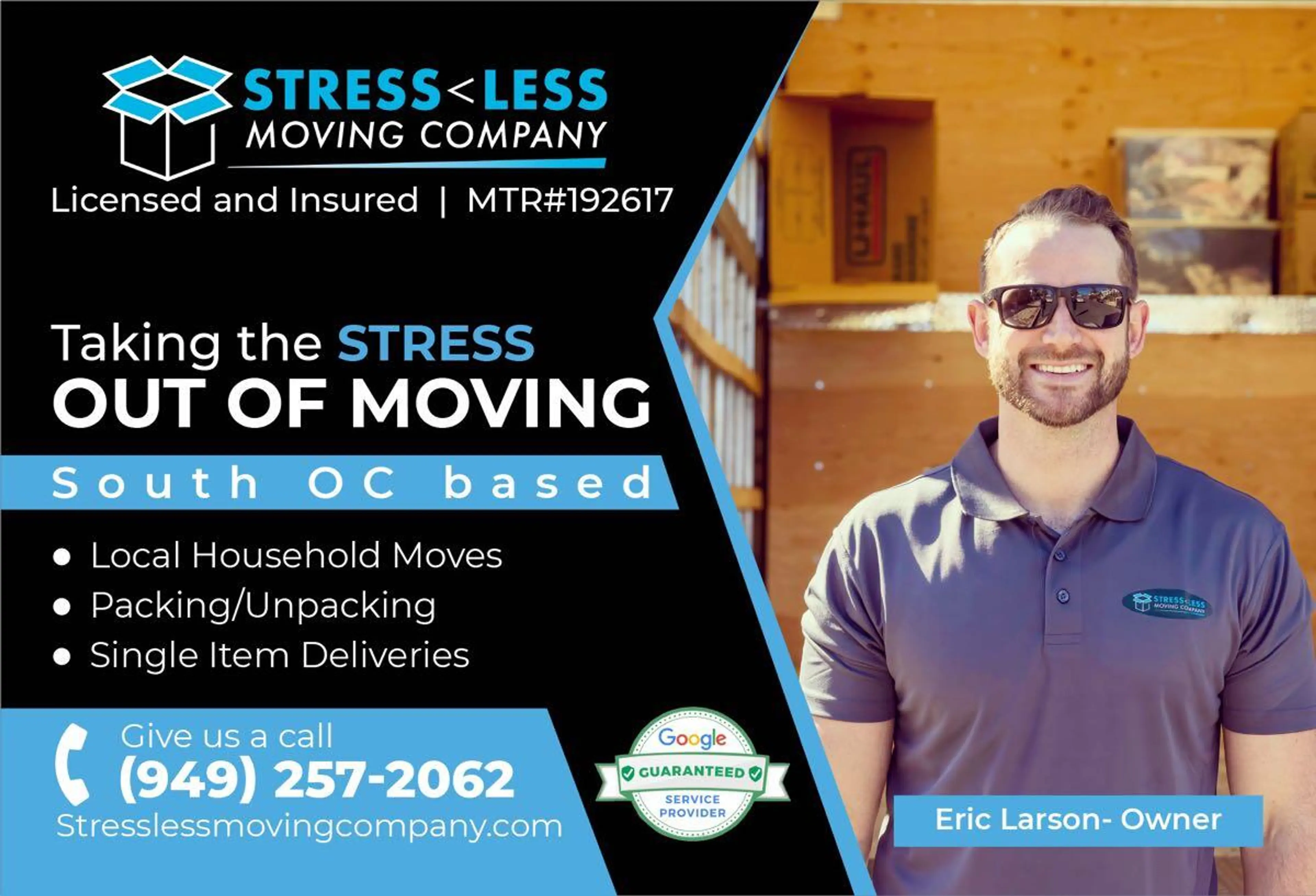 Stress Less Moving Company logo