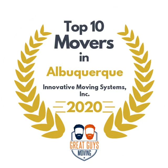 Top 10 Movers in Albuquerque, NM 2020 award