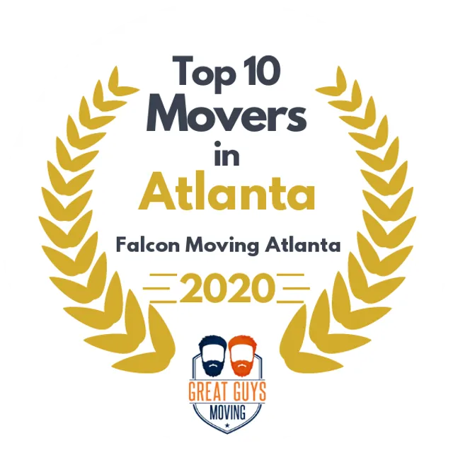 Top 10 Movers in Atlanta, GA 2020 award