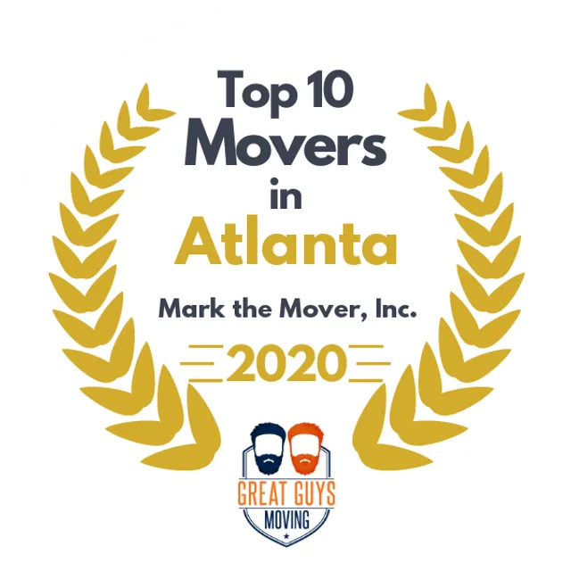 Top 10 Movers in Atlanta, GA 2020 award