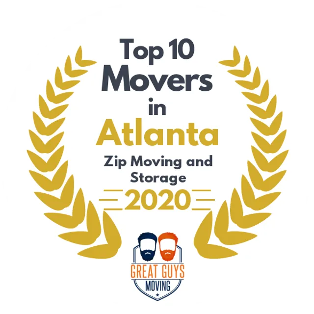 Top 10 Movers in Atlanta, GA 2020 award