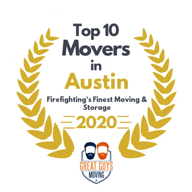 Top 10 Movers in Austin, TX 2020 award