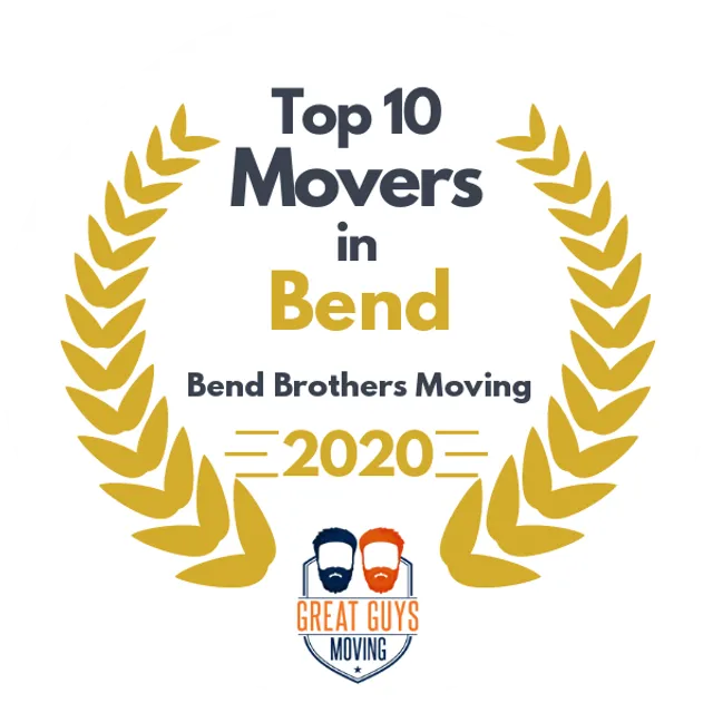 Top 10 Movers in Bend, OR 2020 award