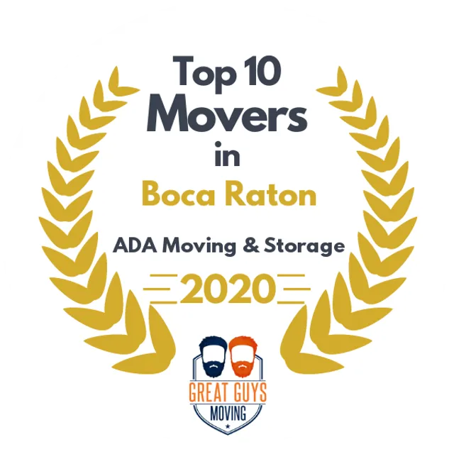 Top 10 Movers in Boca Raton, FL 2020 award