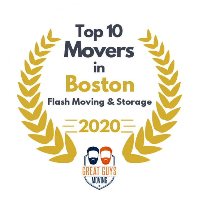 Top 10 Movers in Boston, MA 2020 award