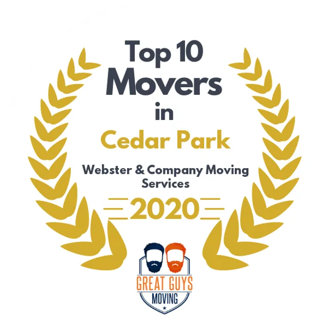 Top 10 Movers in Austin, TX 2020 award