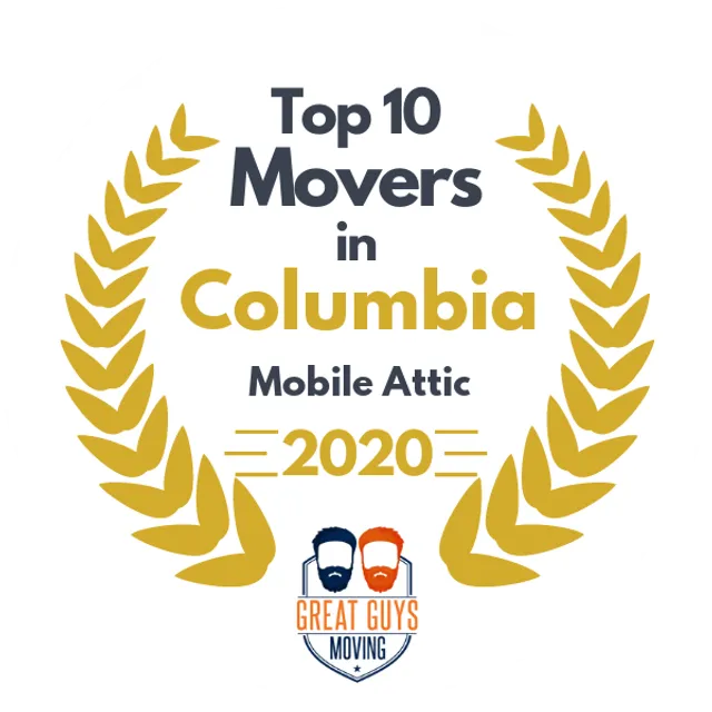 Top 10 Movers in Columbia, SC 2020 award