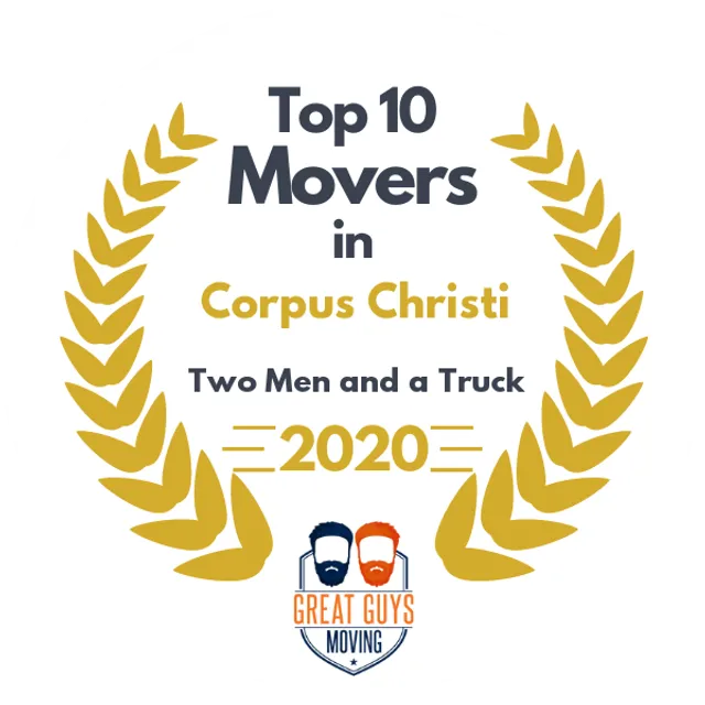 Top 10 Movers in Corpus Christi, TX 2020 award