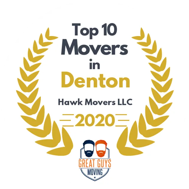 Top 10 Movers in Denton, TX 2020 award