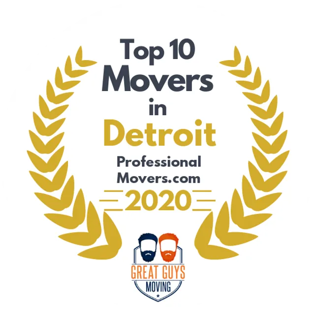 Top 10 Movers in Detroit, MI 2020 award