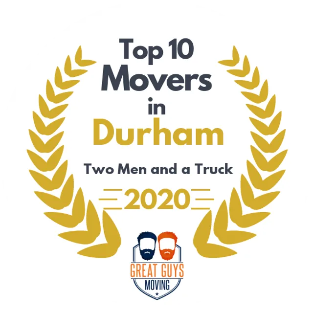 Top 10 Movers in Raleigh, NC 2020 award