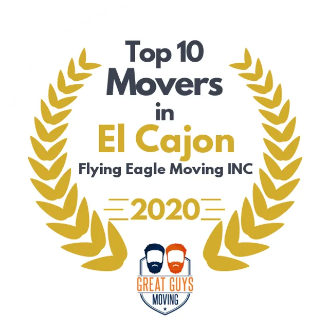 Top 10 Movers in Chula Vista, CA 2020 award