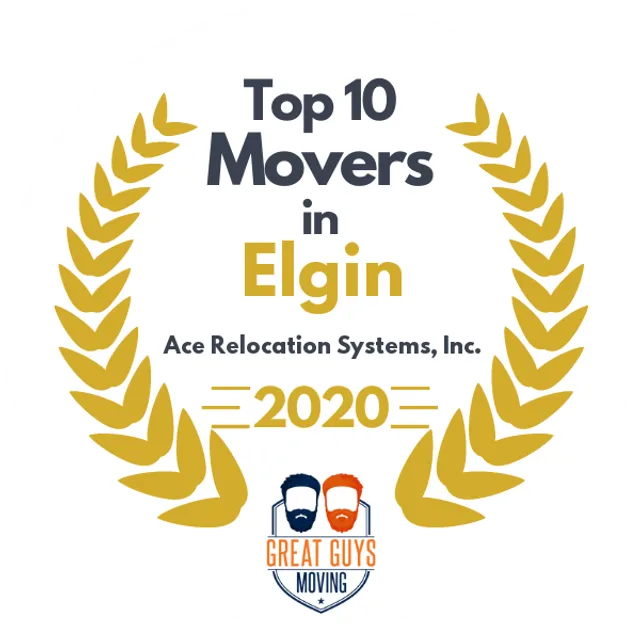 Top 10 Movers in Elgin, IL 2020 award