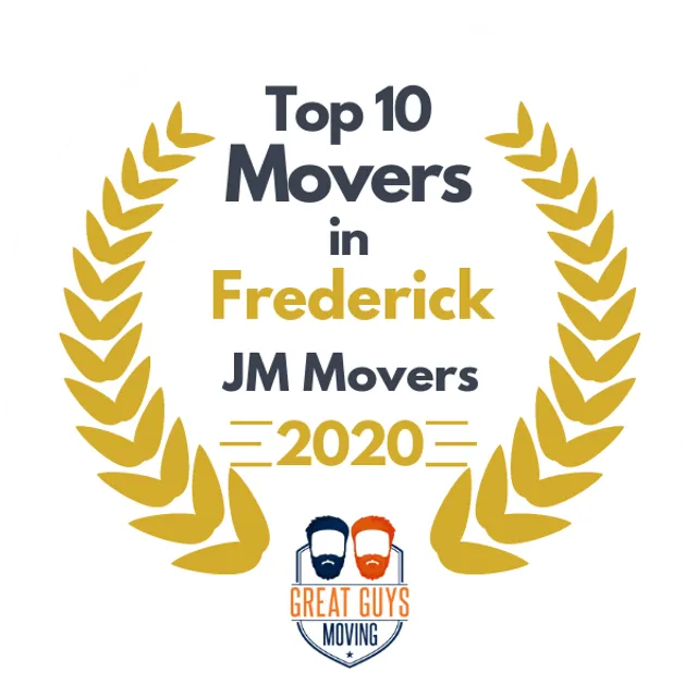 Top 10 Movers in Frederick, MD 2020 award