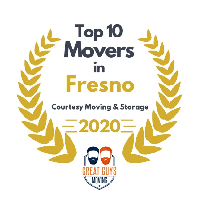 Top 10 Movers in Fresno, CA 2020 award