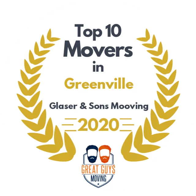 Top 10 Movers in Greenville, SC 2020 award