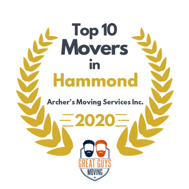 Top 10 Movers in Hammond, IN 2020 award