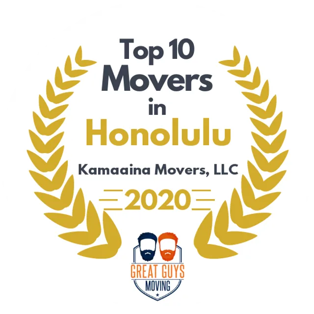 Top 10 Movers in Honolulu, HI 2020 award