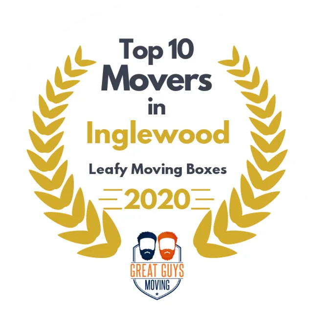 Top 10 Movers in Inglewood, CA 2020 award