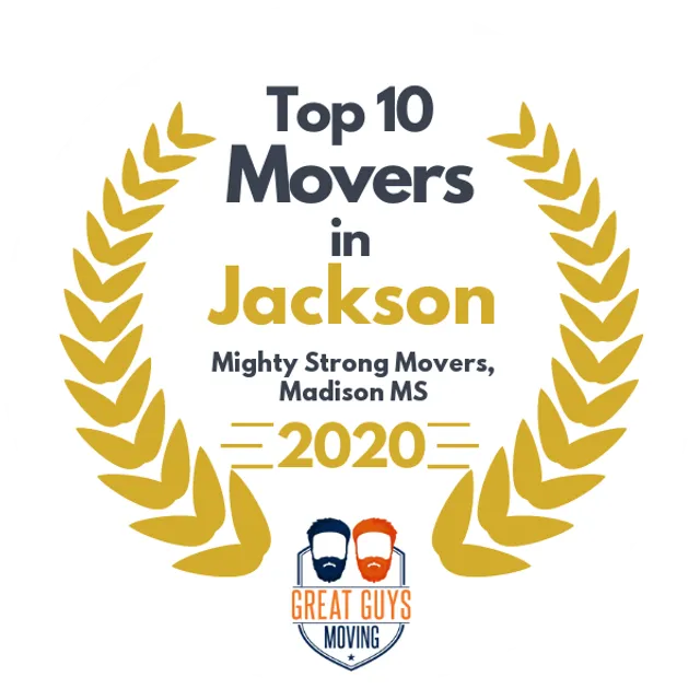 Top 10 Movers in Jackson, MS 2020 award