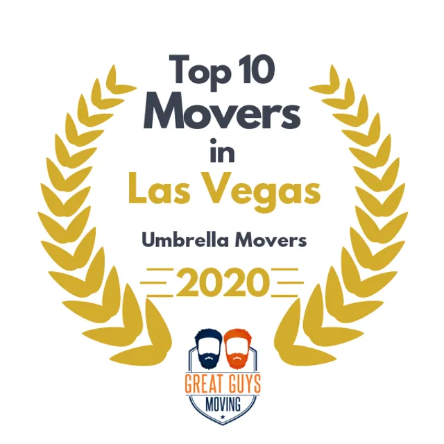 Top 10 Movers in Las Vegas, NV 2020 award