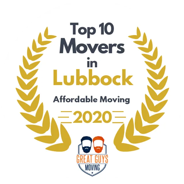 Top 10 Movers in Lubbock, TX 2020 award