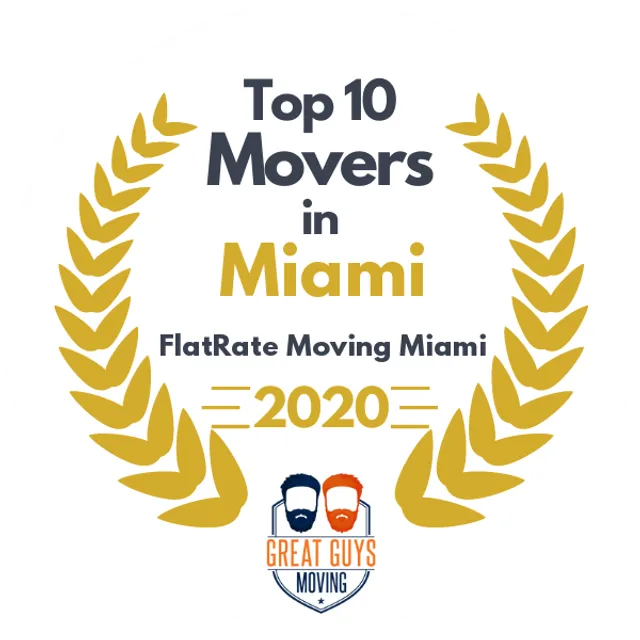 Top 10 Movers in Miami, FL 2020 award