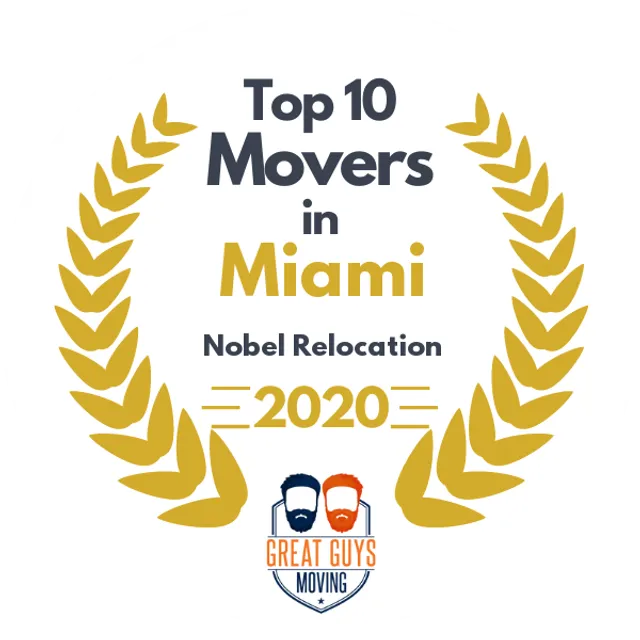 Top 10 Movers in Miami, FL 2020 award