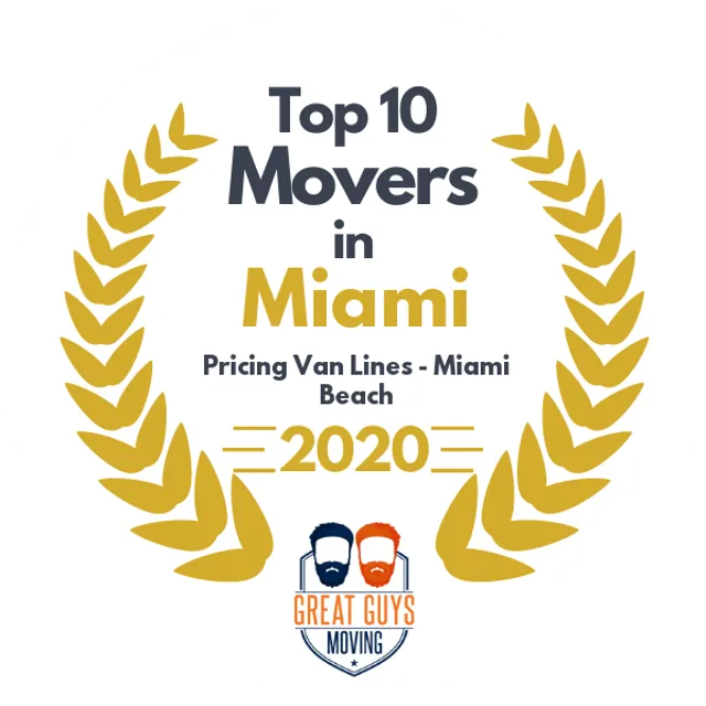 Top 10 Movers in Miami, FL 2020 award