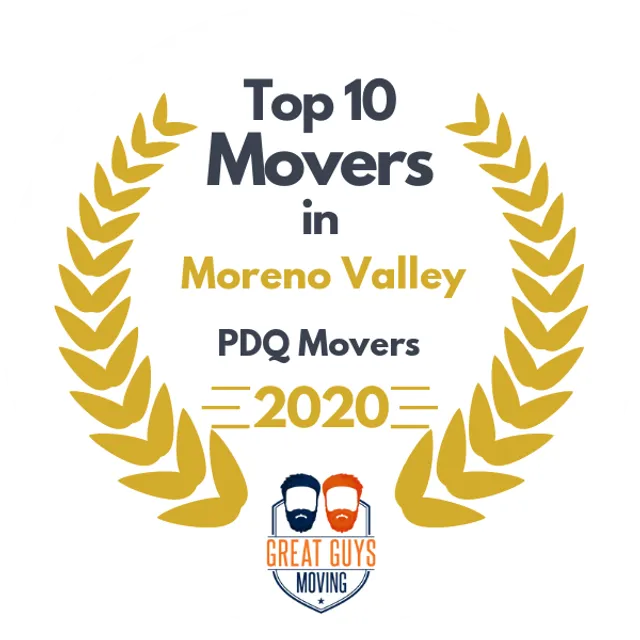 Top 10 Movers in Riverside, CA 2020 award