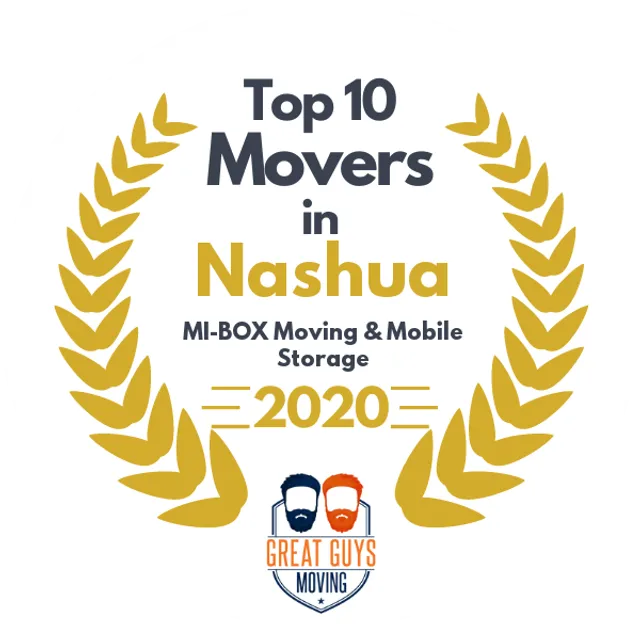 Top 10 Movers in Manchester, NH 2020 award