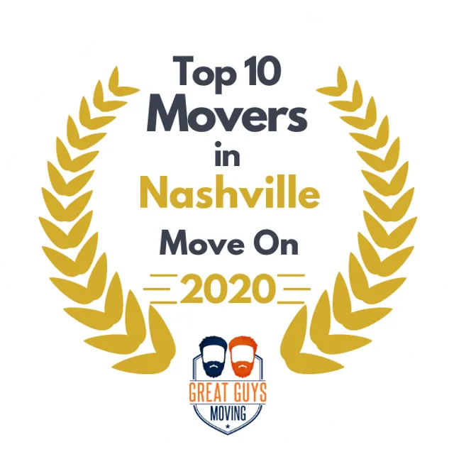 Top 10 Movers in Nashville, TN 2020 award