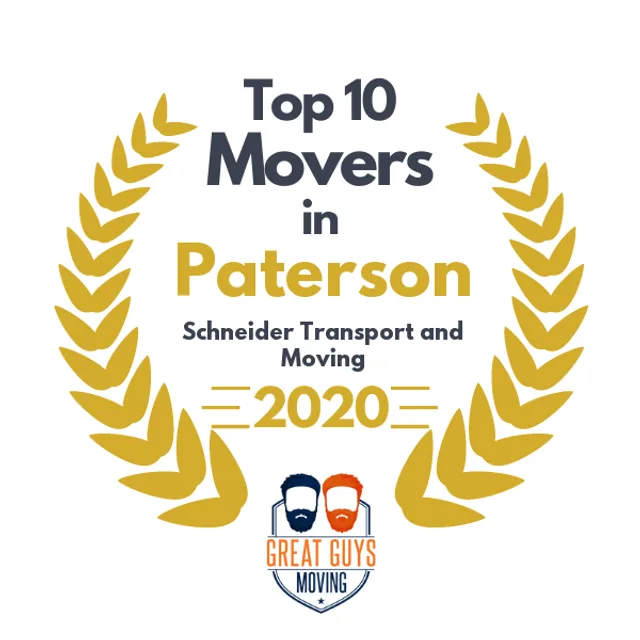 Top 10 Movers in Paterson, NJ 2020 award