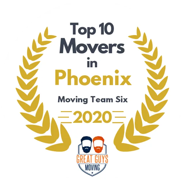 Top 10 Movers in Phoenix, AZ 2020 award