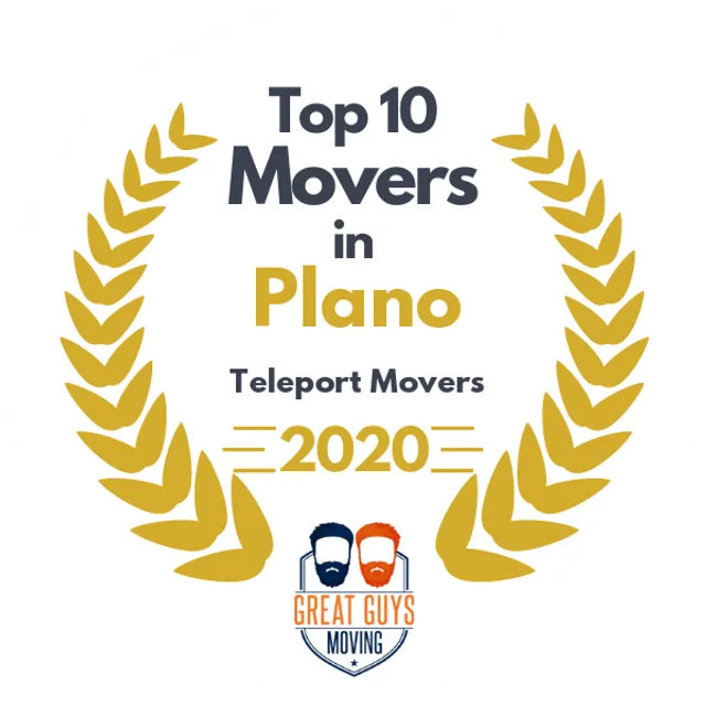 Top 10 Movers in Plano, TX 2020 award