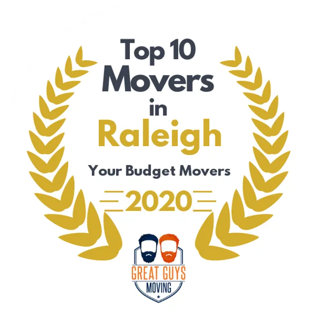 Top 10 Movers in Raleigh, NC 2020 award