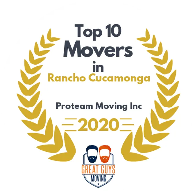 Top 10 Movers in San Bernardino, CA 2020 award