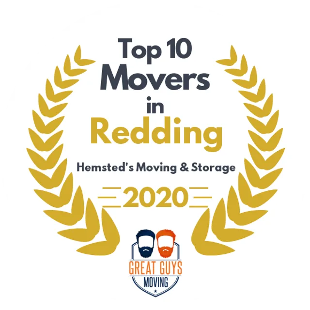 Top 10 Movers in Redding, CA 2020 award