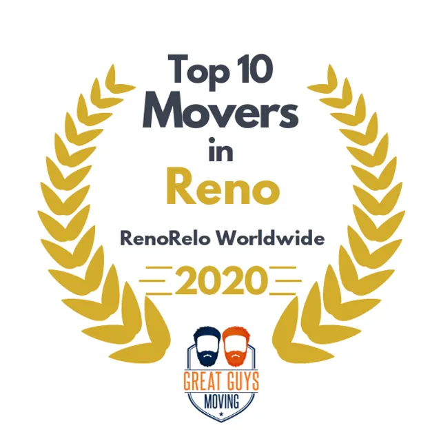 Top 10 Movers in Reno, NV 2020 award