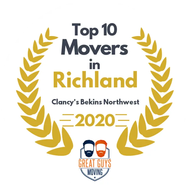 Top 10 Movers in Yakima, WA 2020 award