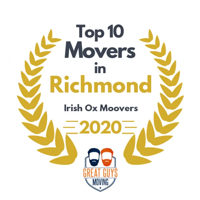 Top 10 Movers in Richmond, VA 2020 award