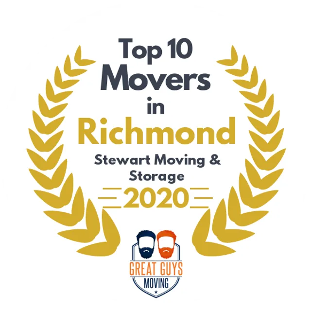 Top 10 Movers in Richmond, VA 2020 award