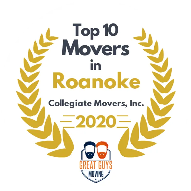 Top 10 Movers in Roanoke, VA 2020 award