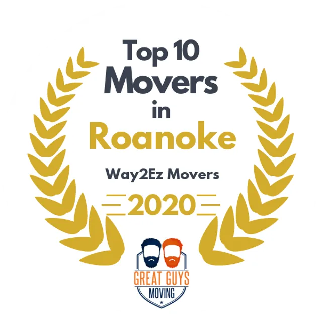 Top 10 Movers in Roanoke, VA 2020 award