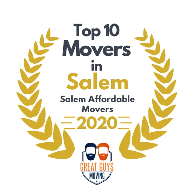 Top 10 Movers in Salem, OR 2020 award