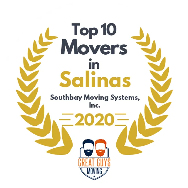 Top 10 Movers in Stockton, CA 2020 award