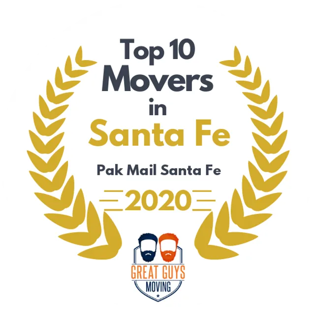 Top 10 Movers in Santa Fe, NM 2020 award