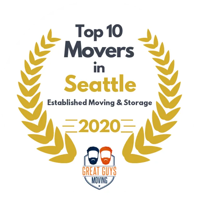 Top 10 Movers in Seattle, WA 2020 award