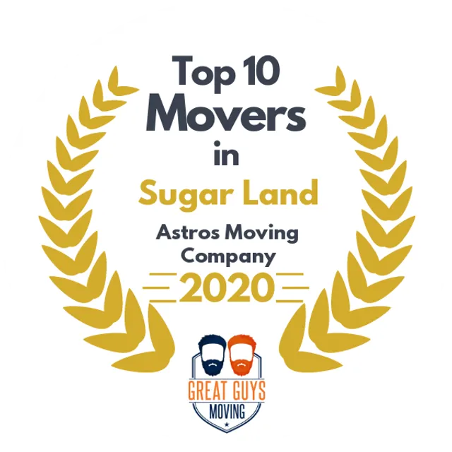 Top 10 Movers in Houston, TX 2020 award