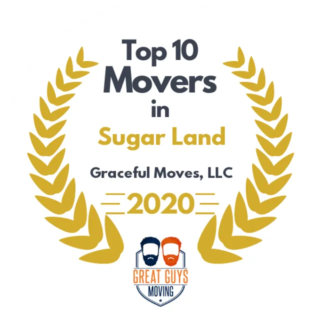 Top 10 Movers in Sugar Land, TX 2020 award